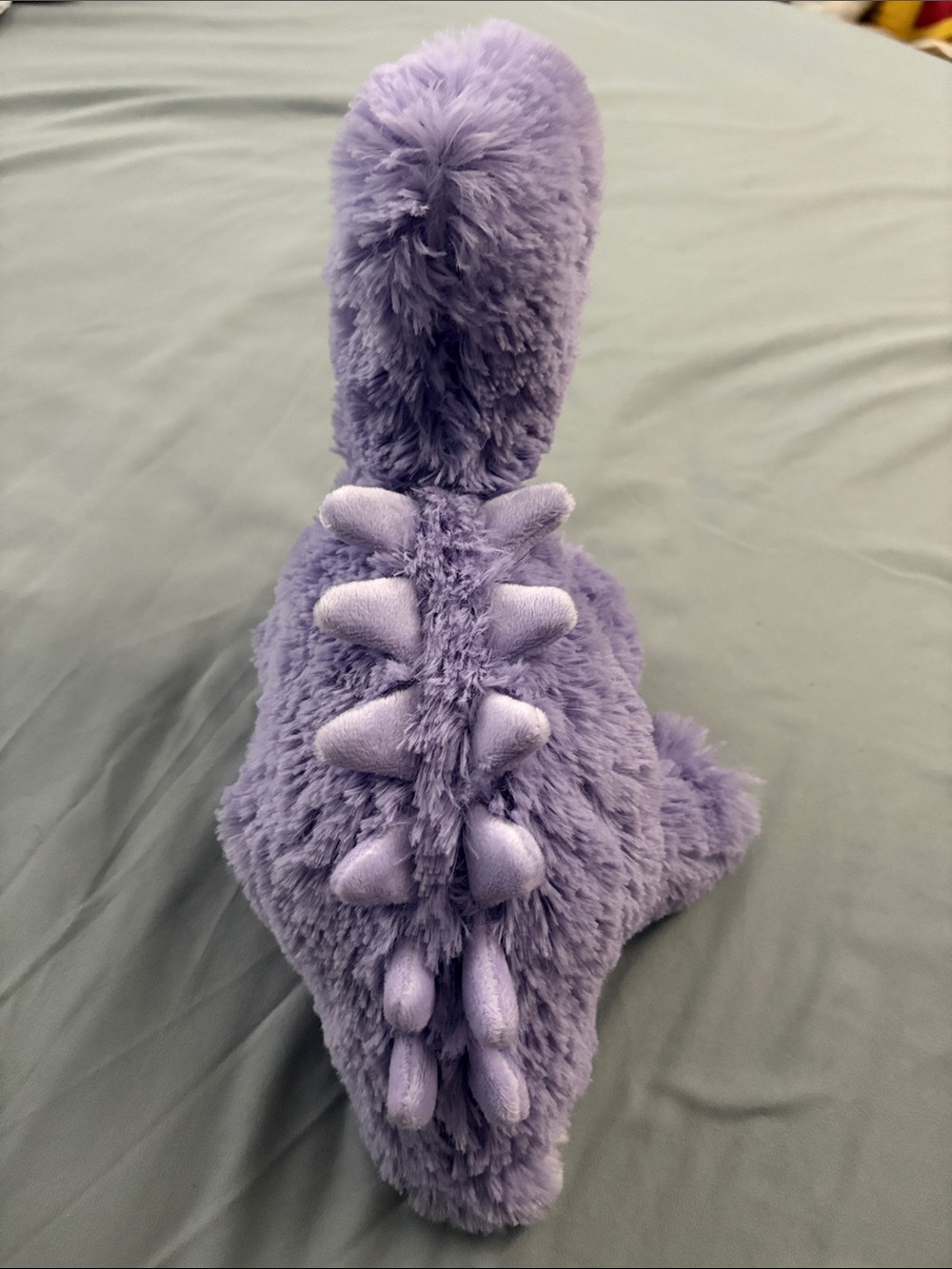 Plush Purple Dinosaur Stuffed Animal Warmie - Picture 5 of 5